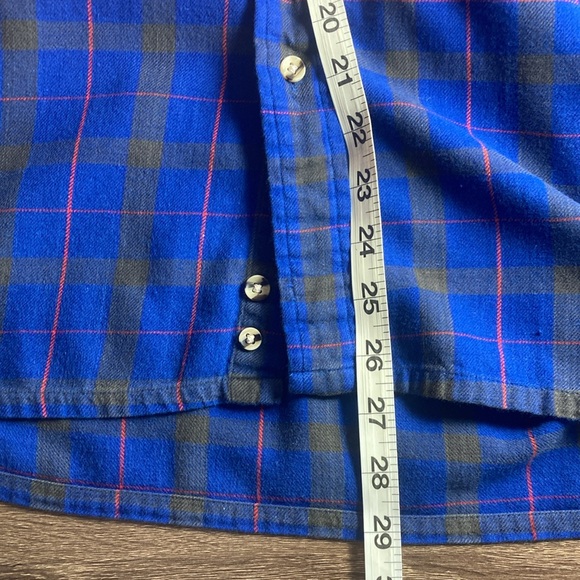 Vintage Mens Medium High Sierra Mervyn’s Blue Plaid Flannel Shirt - Picture 6 of 8